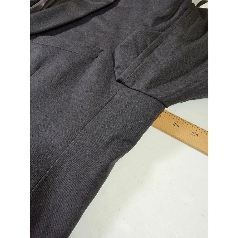 Pronto Uomo Men's Black Wool 2-Button Blazer Sport Coat Suit Jacket - 44R